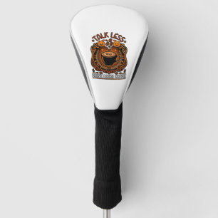 Talk Less Drink More Coffee Cup Halloween Pumpkins Golf Head Cover