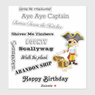 talk like a Pirate Boy Sticker