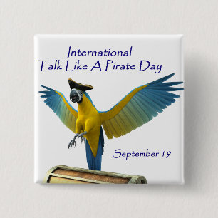 Talk Like a Pirate Day 15 Cm Square Badge