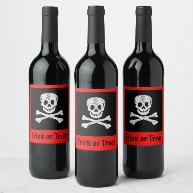 Talk Like a Pirate Day and Halloween Wine Label (Bottles)