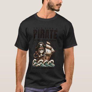Talk Like a Pirate Day or Walk The Plank Funny Cat T-Shirt