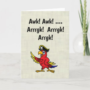 Talk Like A Pirate Day Parrot Card