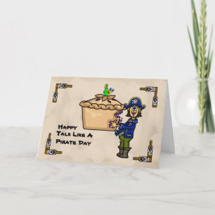 Talk Like A Pirate Day Pie Eating Card