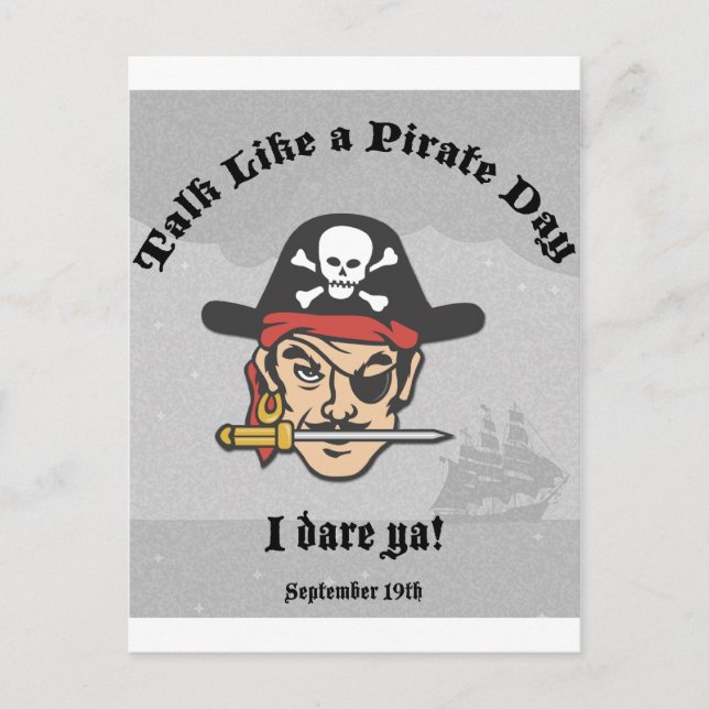 Talk like a Pirate Day! Postcard (Front)