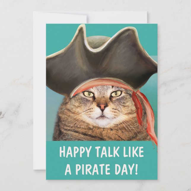 Talk Like A Pirate Funny Cat (Front)