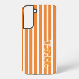 Talk Logo Orange White Stripes Samsung Phone Case