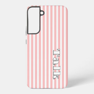 Talk Logo Pink White Stripes Samsung Phone Case