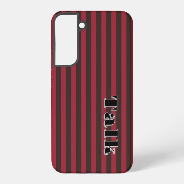 Talk Logo Red Black Stripes Samsung Phone Case (Back)