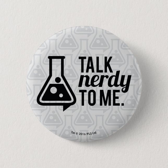 Talk Nerdy 6 Cm Round Badge (Front)