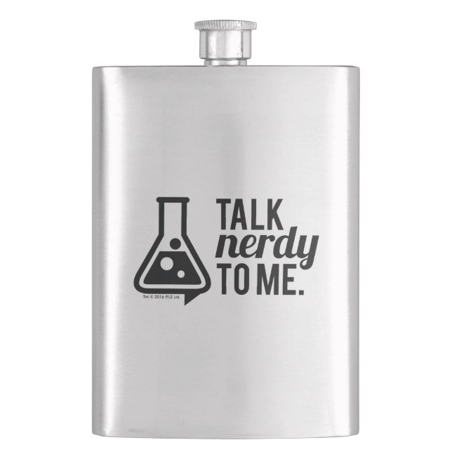Talk Nerdy Hip Flask (Front)