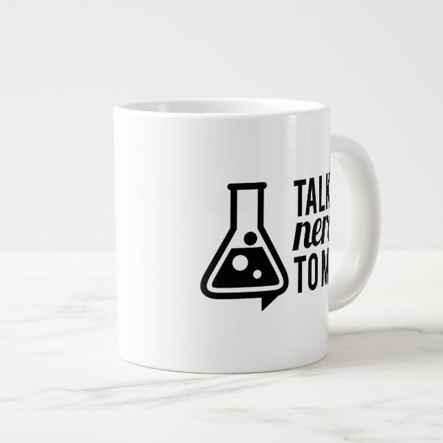 Talk Nerdy Large Coffee Mug (Front Right)