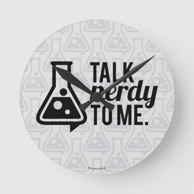 Talk Nerdy Round Clock (Front)