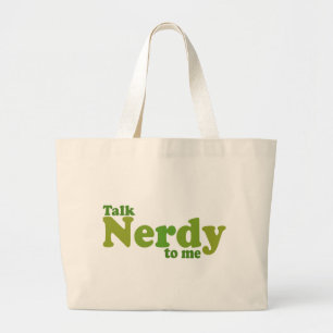 Talk nerdy to me large tote bag