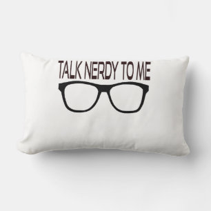 Talk Nerdy To Me with Black Geek Glasses Lumbar Cushion