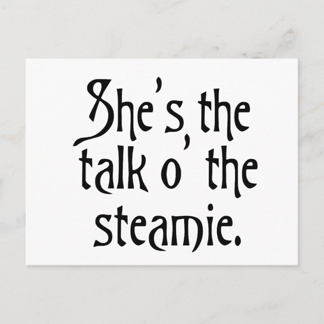 Talk of the steamie glasgow uk funny humour postcard (Front)