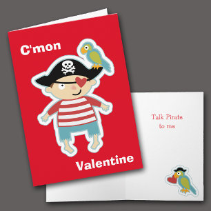 Talk Pirate Valentine Card