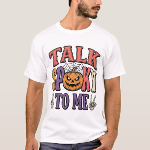 Talk Spooky To Me Vintage Halloween Shirt Design_1