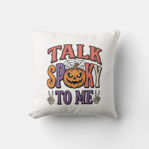 Talk Spooky To Me Vintage Halloween Shirt Design_1 Cushion