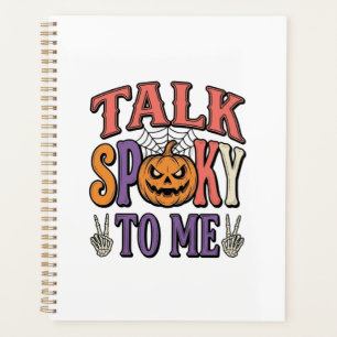 Talk Spooky To Me Vintage Halloween Shirt Design_1 Planner