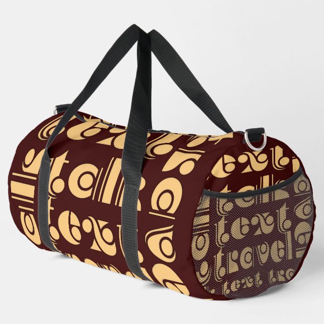 Talk Text Travel Dk Brown    Duffle Bag (Right Corner)