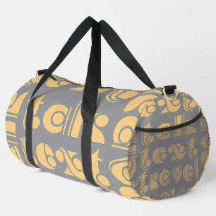 Talk Text Travel Grey Duffle Bag