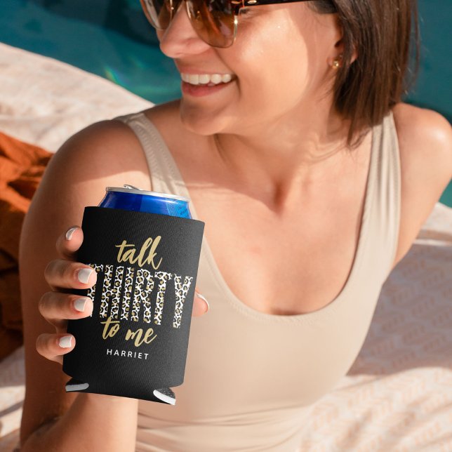 Talk THIRTY to Me! 30th Birthday Keepsake Gift Can Cooler (Creator Uploaded)