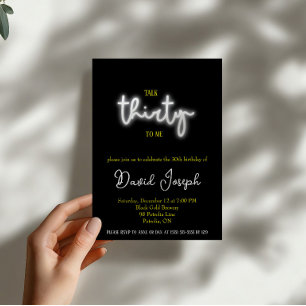 Talk Thirty To Me, 30th Birthday Party Invitation