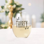 Talk THIRTY to Me 30th Birthday Stemless Wine Glass<br><div class="desc">Get ready for 30 with this personalised 'Talk THIRTY to Me' wine glass! Perfect to toast in style, this glass is more than just an accessory – it's a testament to the fabulous, fun-loving, and sexy woman that you are. A thoughtful, unique gift that will be cherished for years to...</div>