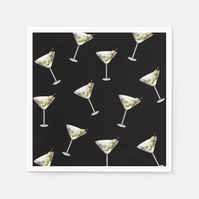 Talk Thirty To Me Dirty Martini 30th Birthday Napkin (Front)