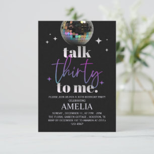 Talk Thirty To Me – Funny 30th Birthday Disco Save The Date