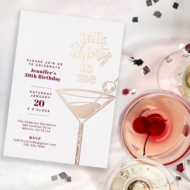 Talk Thirty To Me Pink Gold 30th Birthday Party (Creator Uploaded)