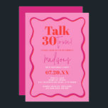 Talk Thirty To Me Wavy Border 30th Birthday Invitation<br><div class="desc">Celebrate the milestone of turning thirty in style with our "Talk Thirty To Me Wavy Border 30th Birthday Invitation." Designed for the discerning individual seeking a blend of elegance and uniqueness, these invitations are the perfect preamble to a celebration that promises to be unforgettable. Each card showcases a chic, wavy...</div>