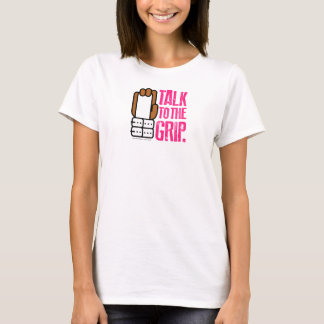 TALK TO THE GRIP Gymnast Brown Hand T-Shirt