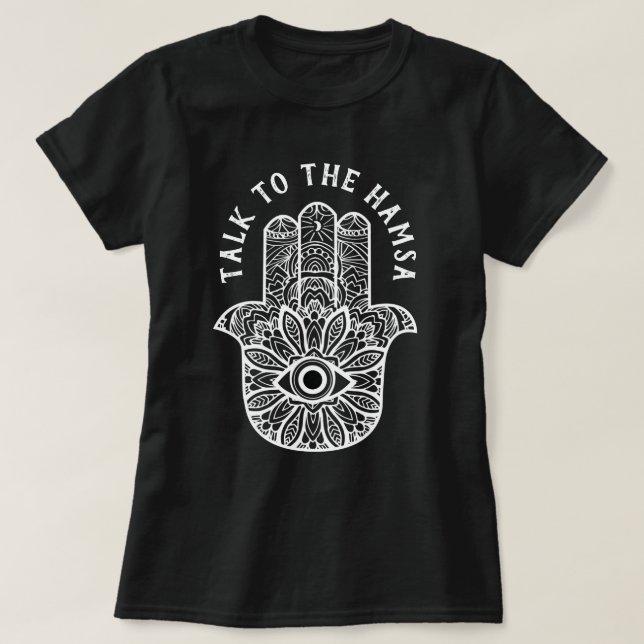 Talk to the Hamsa Yoga Shirt (Design Front)