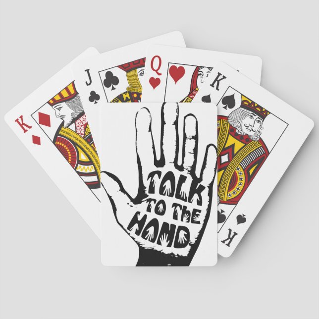 Talk To The Hand Playing Cards (Back)