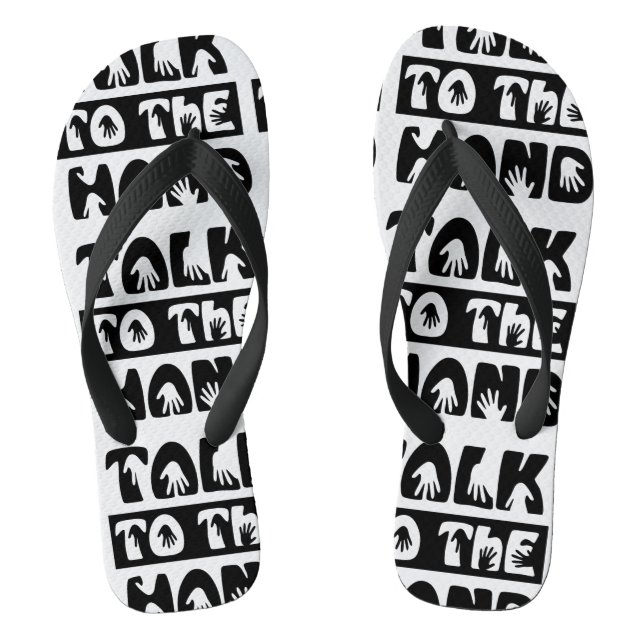 Talk To The Hand Thongs (Footbed)