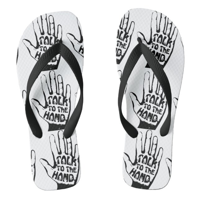 Talk To The Hand Thongs (Footbed)