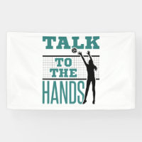 Talk to the Hands Funny Volleyball Middle Blocker