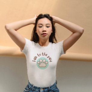 Talk to the paw illustrated minimalistic cat T-Shirt