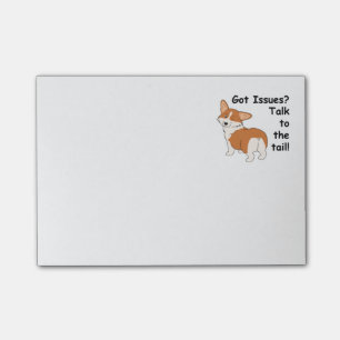 Talk to the Tail Welsh Corgi Post-it Notes