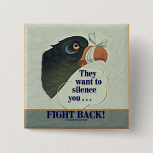 Talk Too Much 15 Cm Square Badge