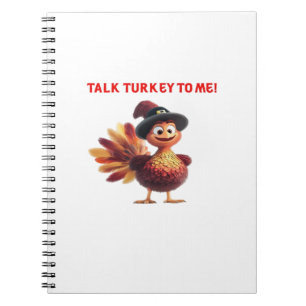 Talk Turkey To Me Funny Thanksgiving Design Classi Notebook