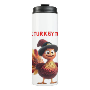Talk Turkey To Me Funny Thanksgiving Design Classi Thermal Tumbler