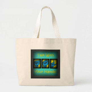 Talk With Your Hands (2) Large Tote Bag