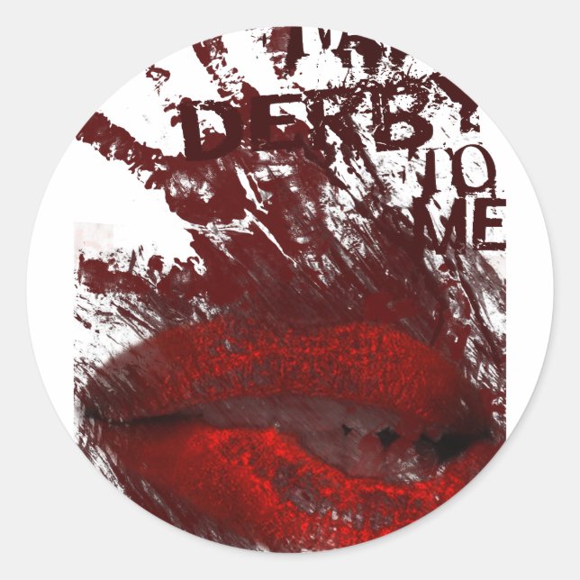 talkderbytome classic round sticker (Front)