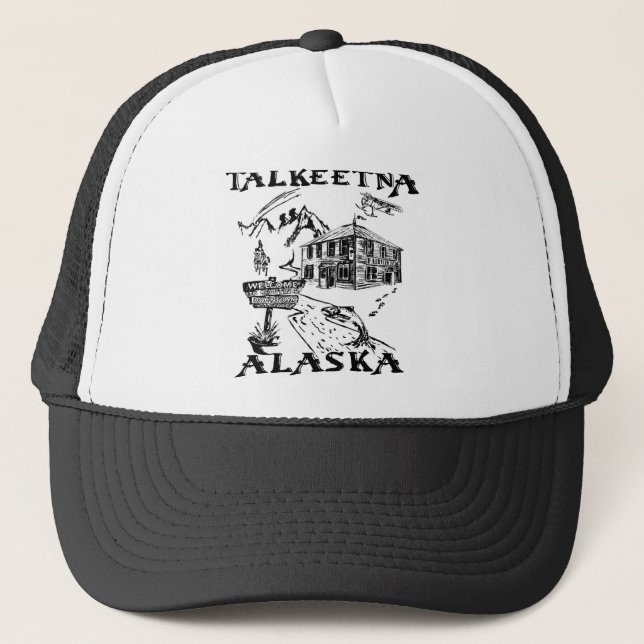 Talkeetna Alaska Denali National Park Trucker Hat (Front)