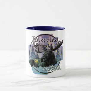 Talkeetna Alaska rustic moose mug
