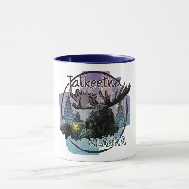 Talkeetna Alaska rustic moose mug (Center)