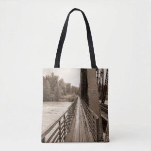 Talkeetna Railroad Bridge Walkway Tote Bag