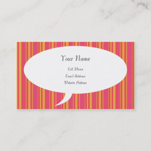 Talking About Me Striped Profile Card